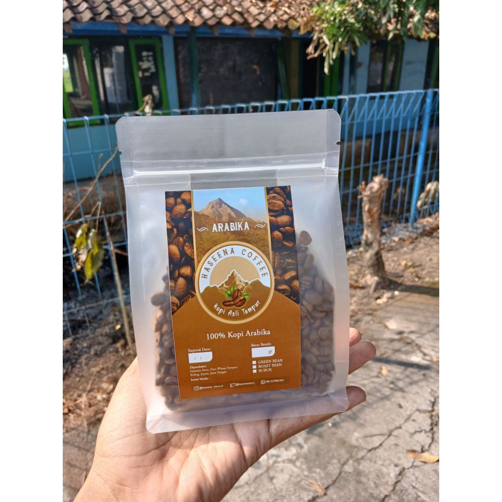 

Arabika Le Muria 200 gram Roast Bean/Biji Sangrai, Haseena Coffee (Kopi Kawah Muria, Tempur, Jepara)