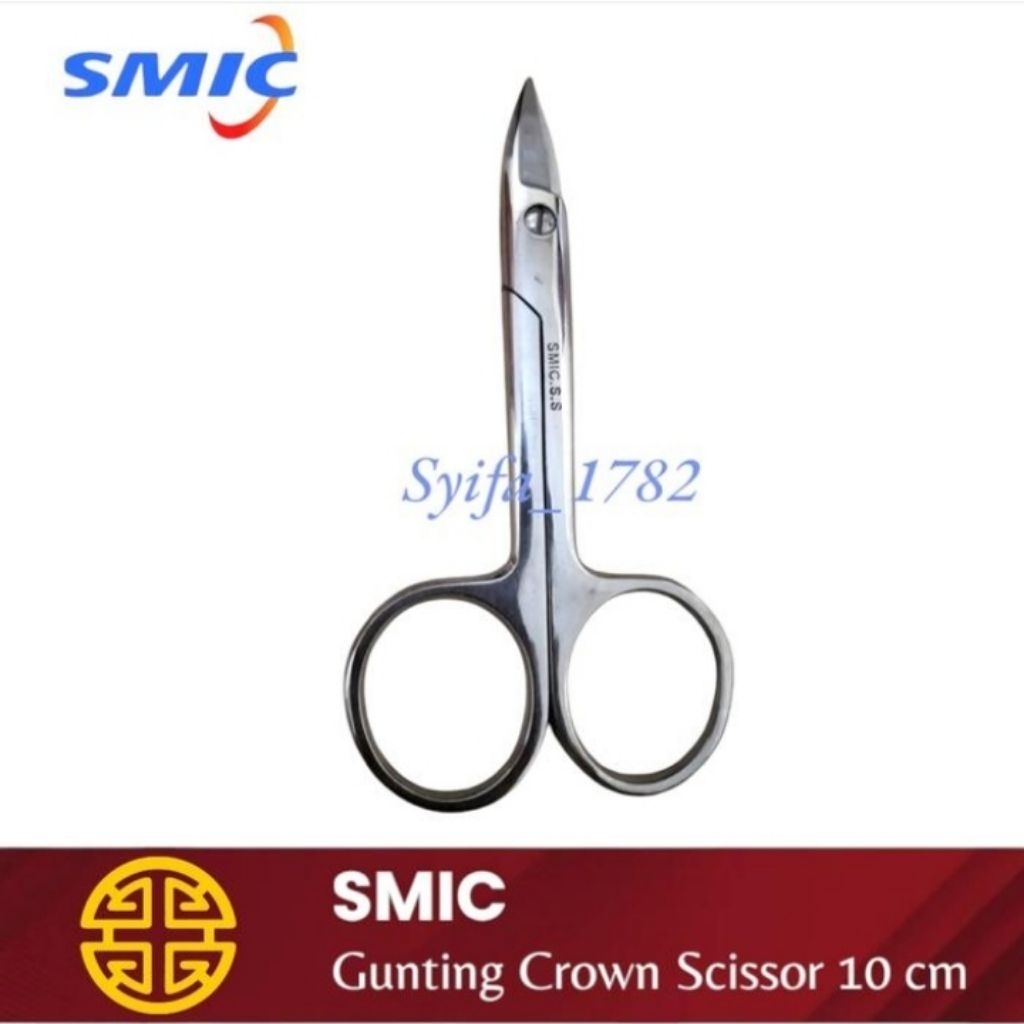 SMIC 10 cm Scissor Straigh Crown/gunting medis lurus mahkota medical support