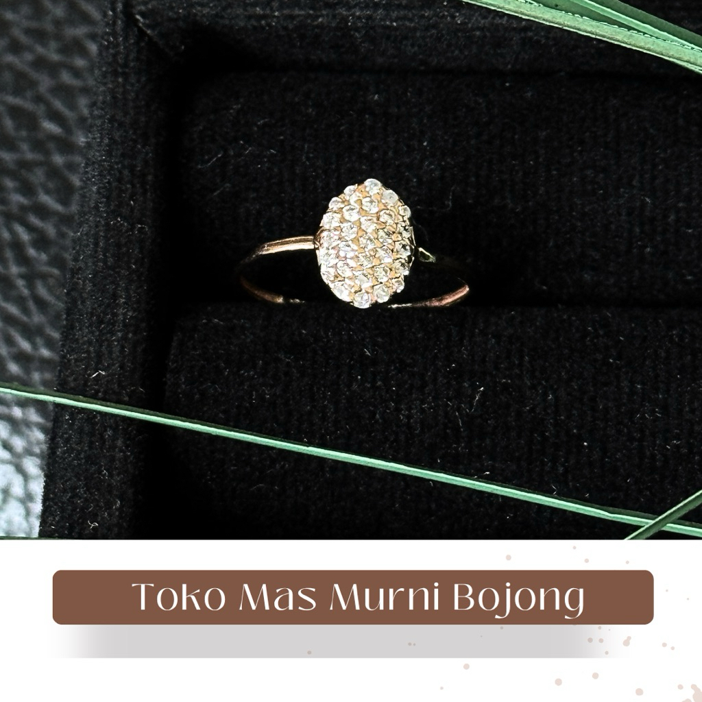 cincin emas model lonjong 6K toko mas murni