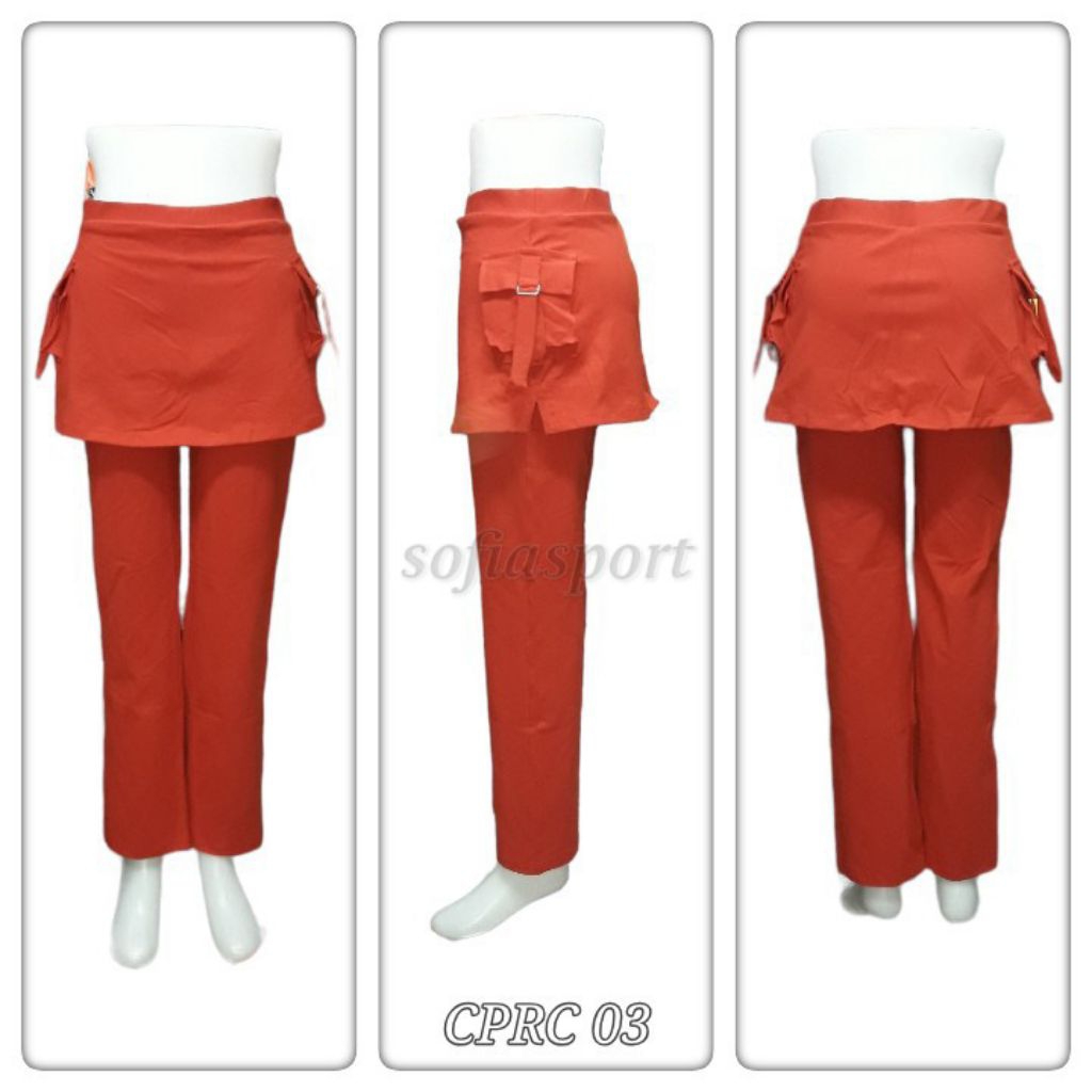 CELANA SENAM ROK KANTONG JUMBO - CELANA SENAM ROK KANTONG CARGO WANITA