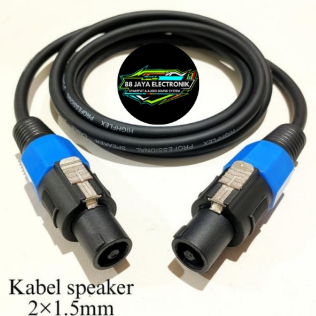 kabel speaker audio jack spikon to spikon berkualitas 10 meter