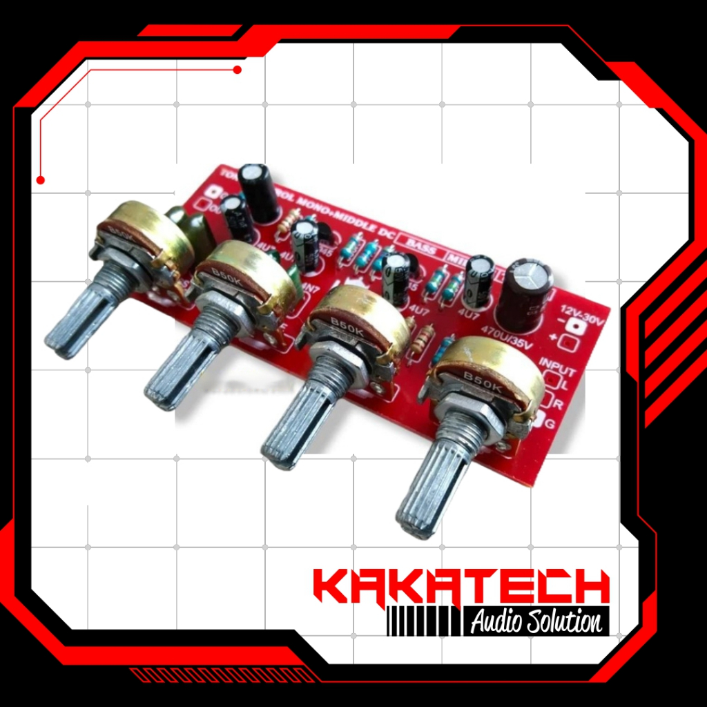 Tone Control Middle 4 Potensio Mono Bass Treble