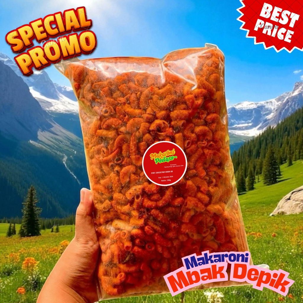 

Makaroni Pedas 1/4kg Isi Melimpah Kriuk Renyah Pedasnya Meledak di Mulut, Dijamin Nagih Banget