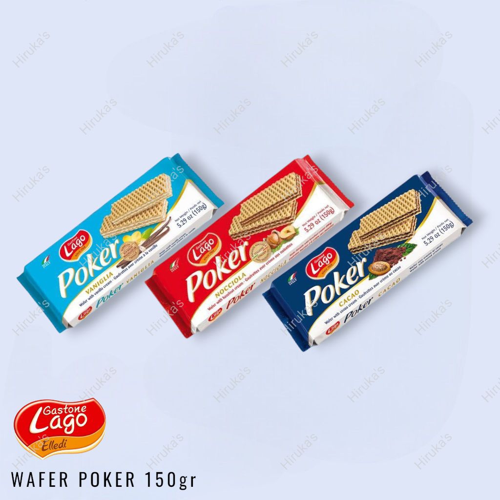 

Wafer Lago Poker (Asli!!! 150Gr) /Hazelnut/Kakao/Vanilla