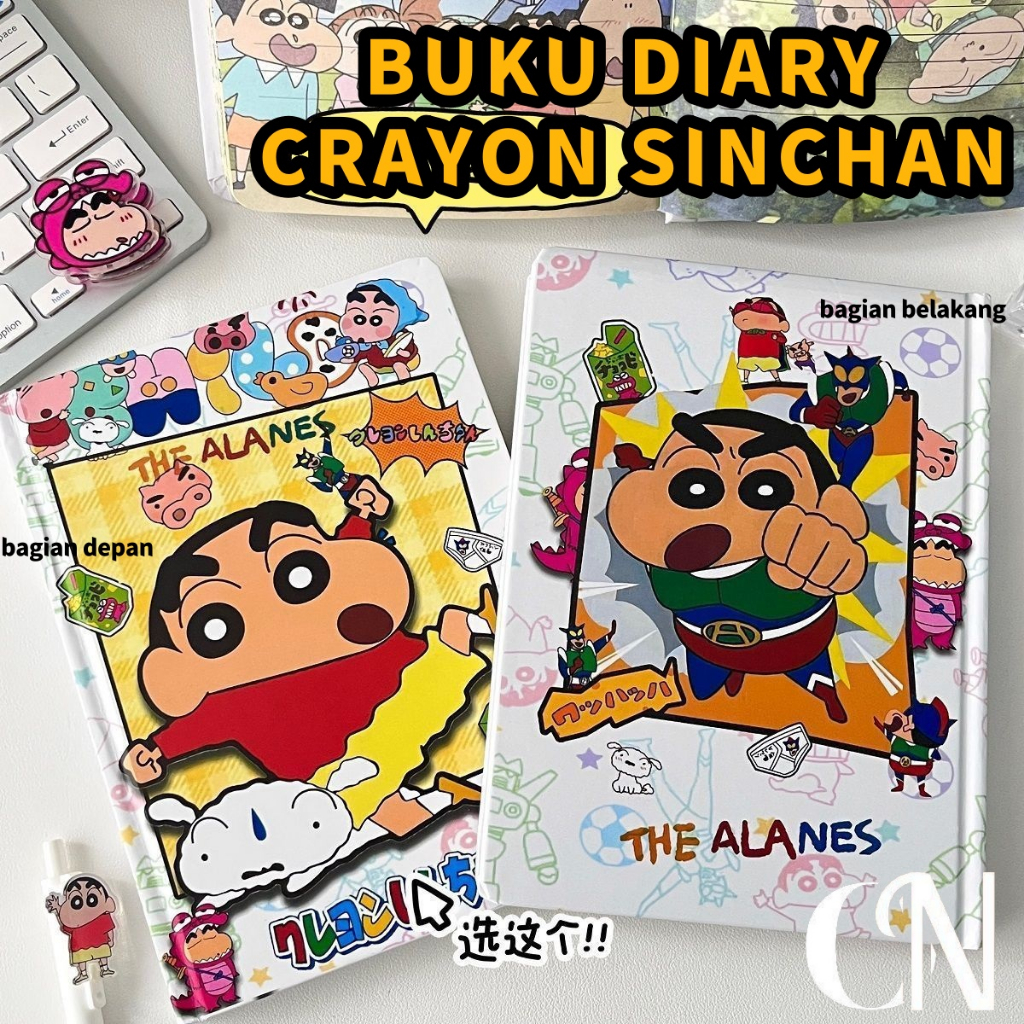 

Buku Tulis Sinchan Lucu A5 /Diary Book Karakter Crayon Sinchan & Hello Kitty Aesthetic