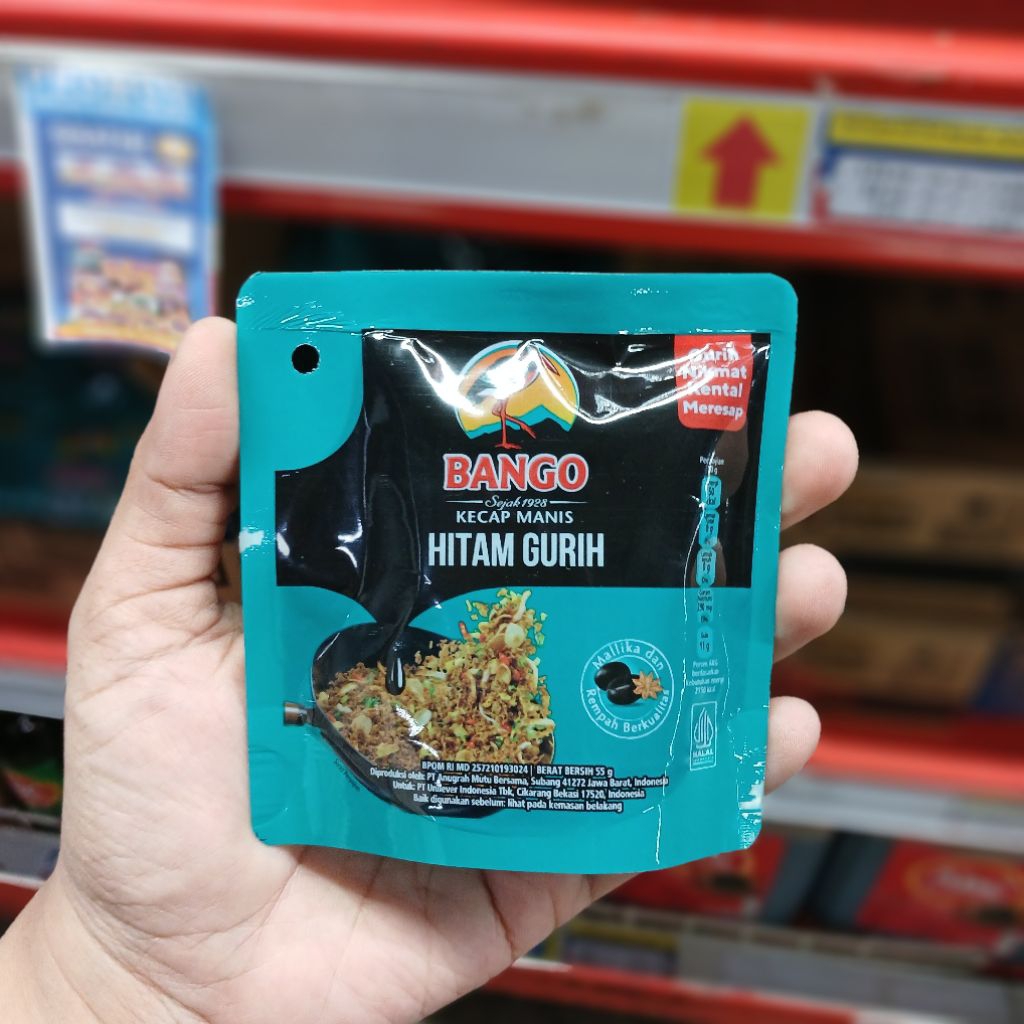 

Bango Kecap Manis Hitam Gurih @55g , Kecap Manis Bango Kemasan Sachet Praktis