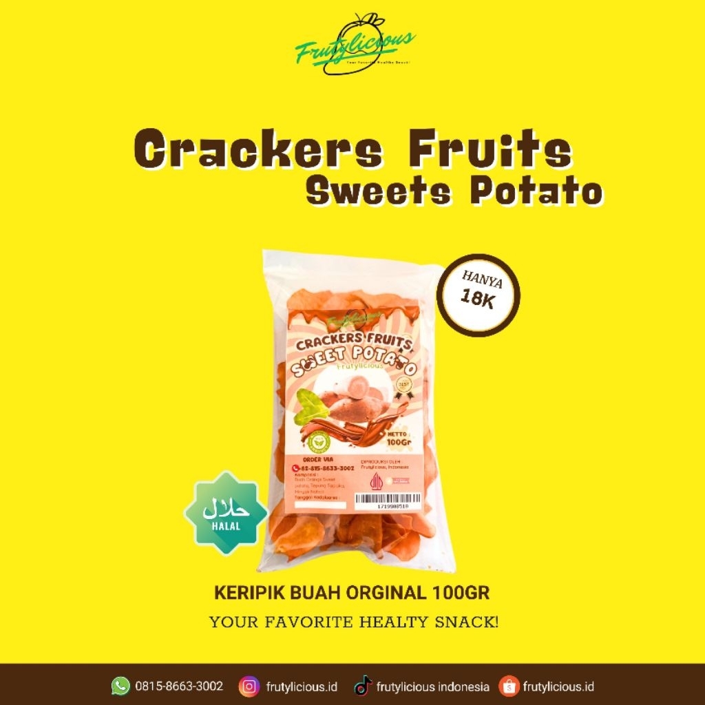 

Crackers Fruits Sweets Potato Keripik Buah Orginal 100gr
