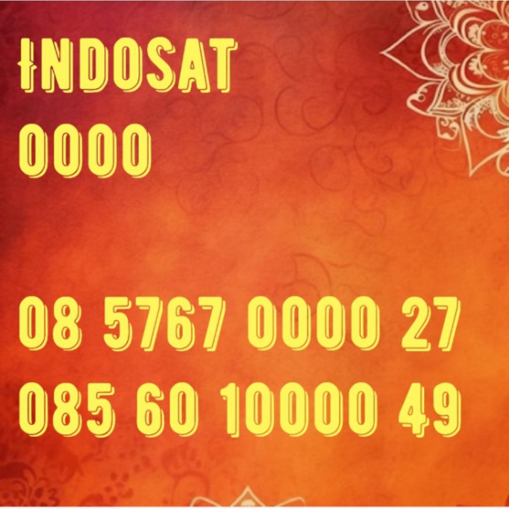 kartu perdana nomer cantik INDOSAT 0000  langka