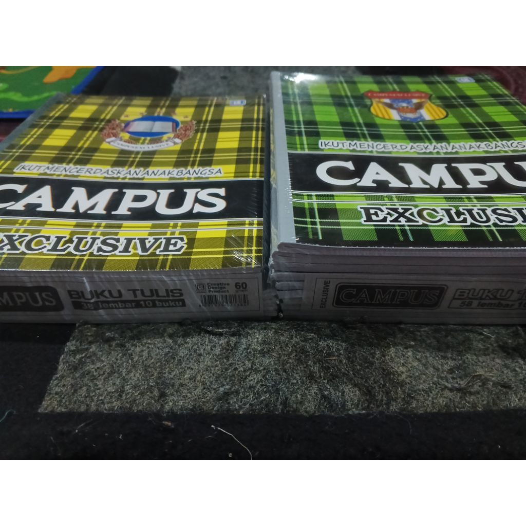 

Buku Tulis A5 CAMPUS EXCLUSIVE 58 Lembar 10Pcs, Buku Sekolah Kampus Exclusive KWARTO 1 PAK