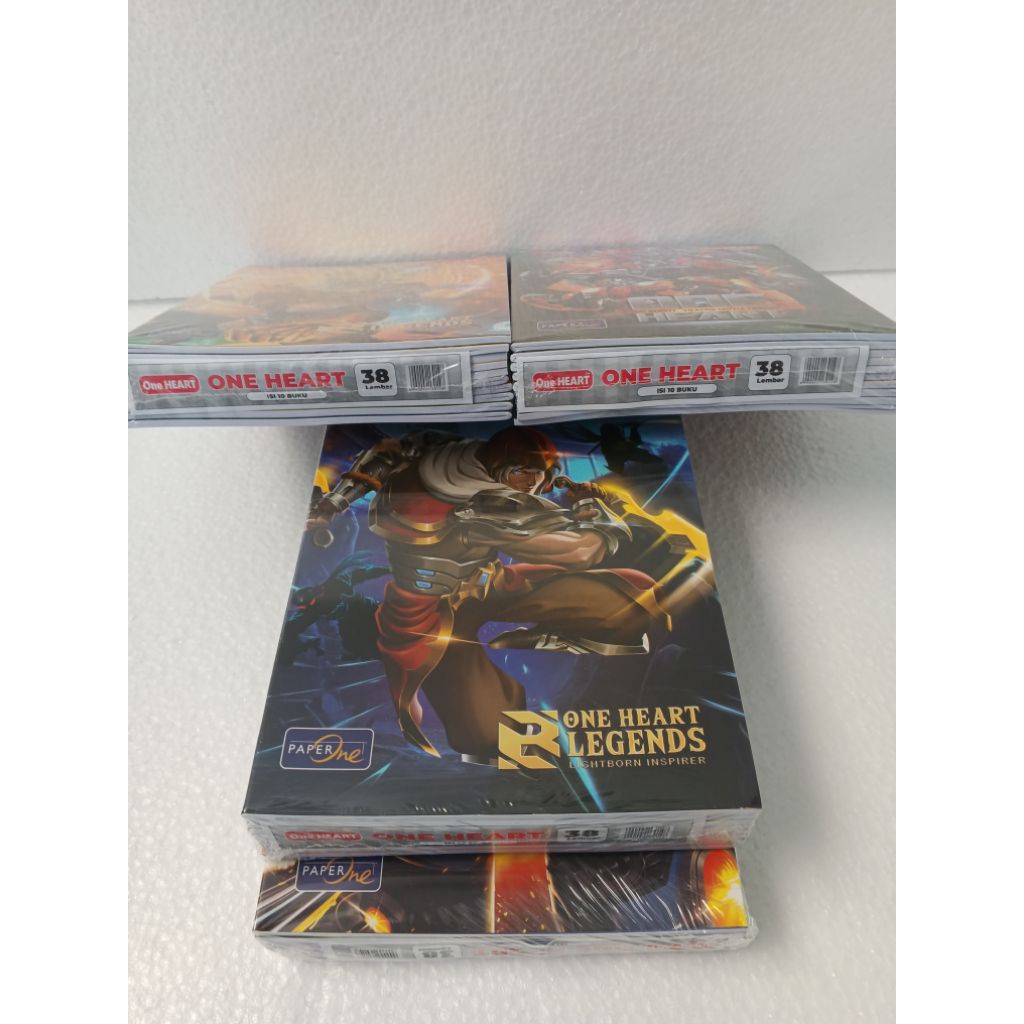 

Buku Tulis A5 Sampul MOBILE LEGEND 38 Lembar 10Pcs, Buku Sekolah BestOne Heart ML KWARTO