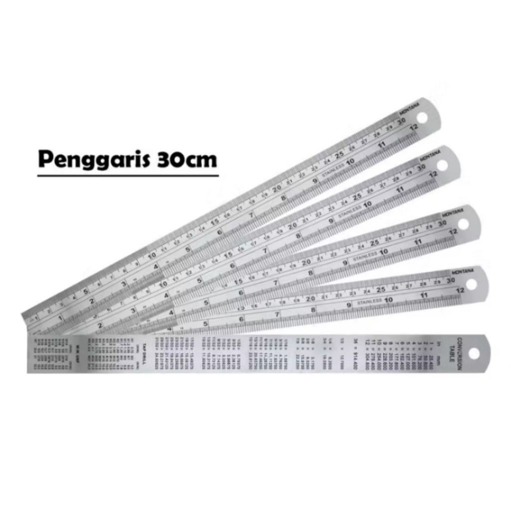 

MONTANA PENGGARIS BESI STAINLESS UKURAN 30CM