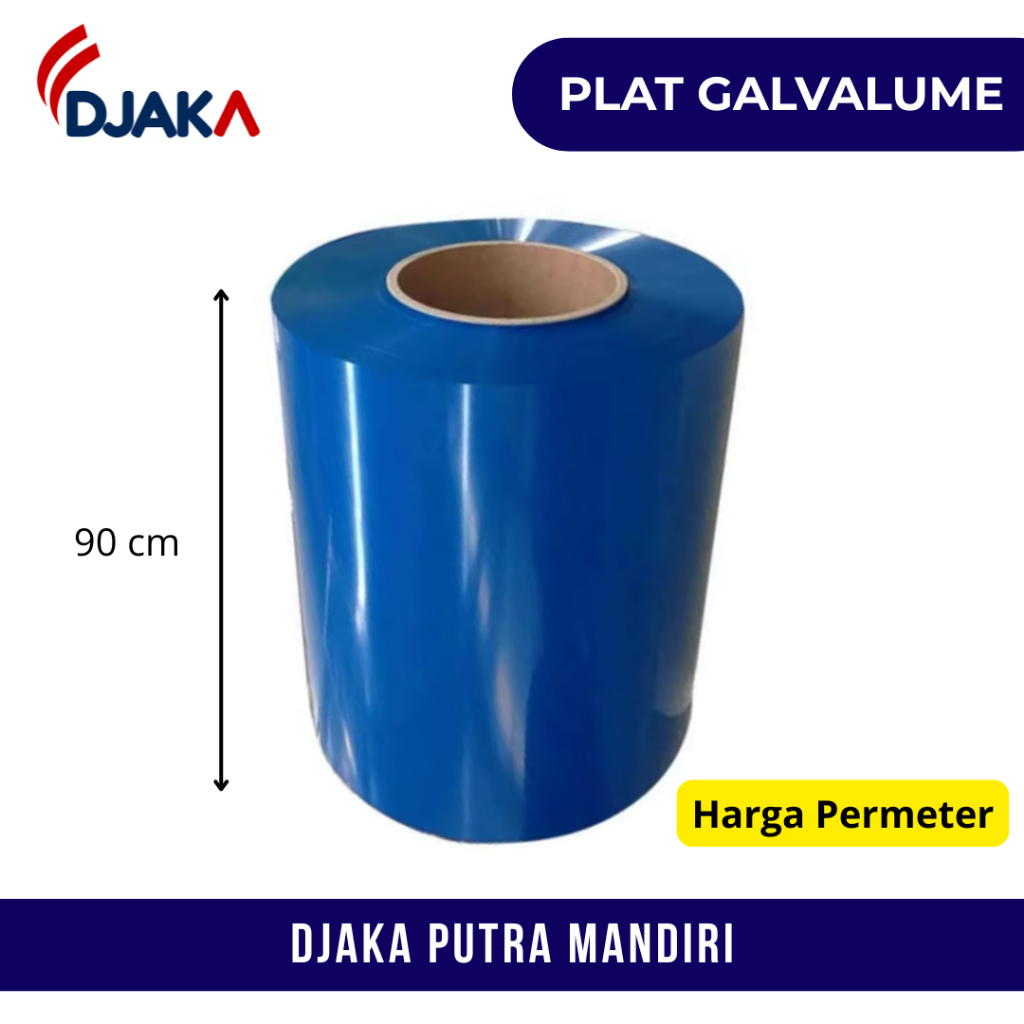 Seng plat / Plat galvalume warna lebar 90 cm