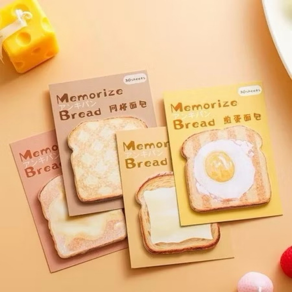 

Cute Sticky Notes Bread isi 30 lembar