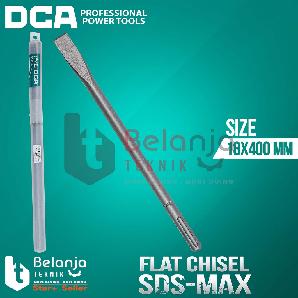 Flat Chisel SDS Hex 18x400mm DCA Mata Bobok Chisel Lancip SDS Hex 18 x 400 MM