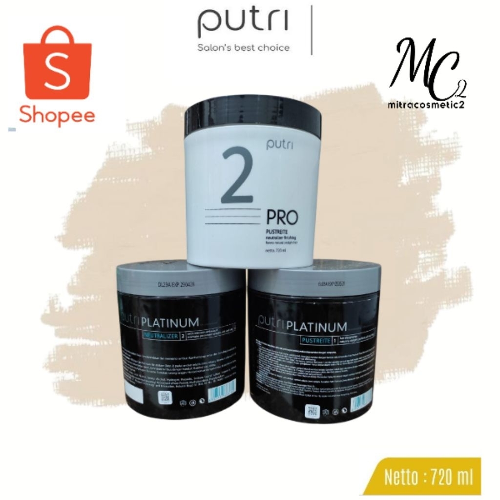 Putri Platinum/Putri Netral Pelurus Rambut Step 1/Step 2