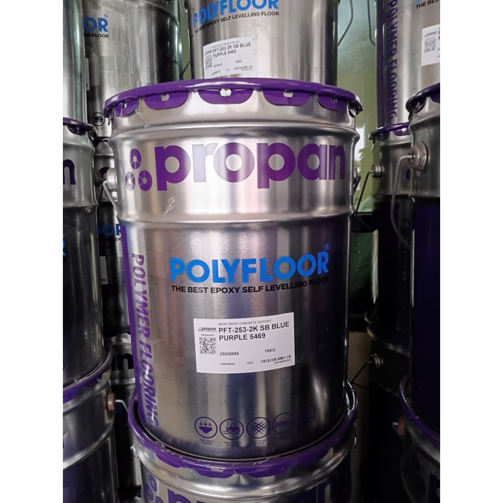 Propan Polyfloor PFT 253 SB Blue Purple Cat Epoxy Lantai 20kg