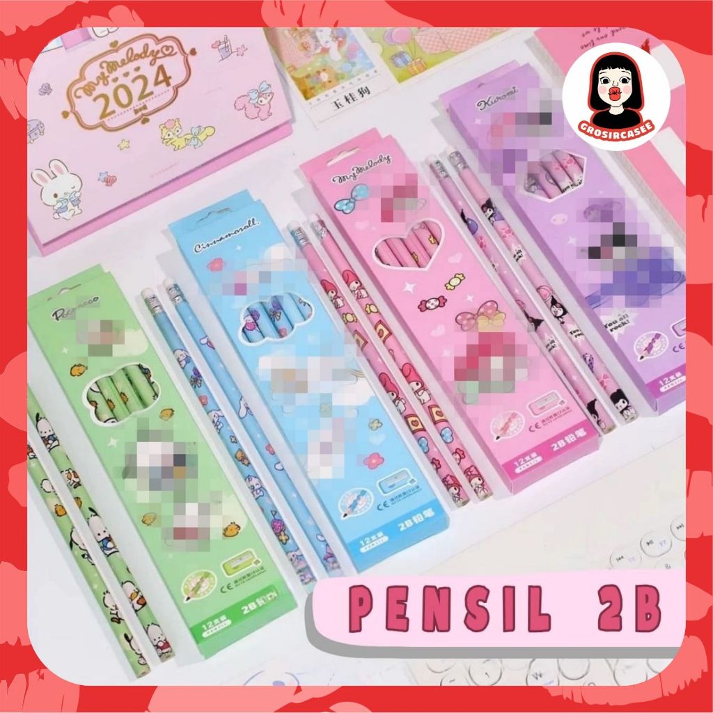 

[ATK] Pensil 2B KARAKTER KARTUN LUCU isi 1 lusin (12 pcs) (2)