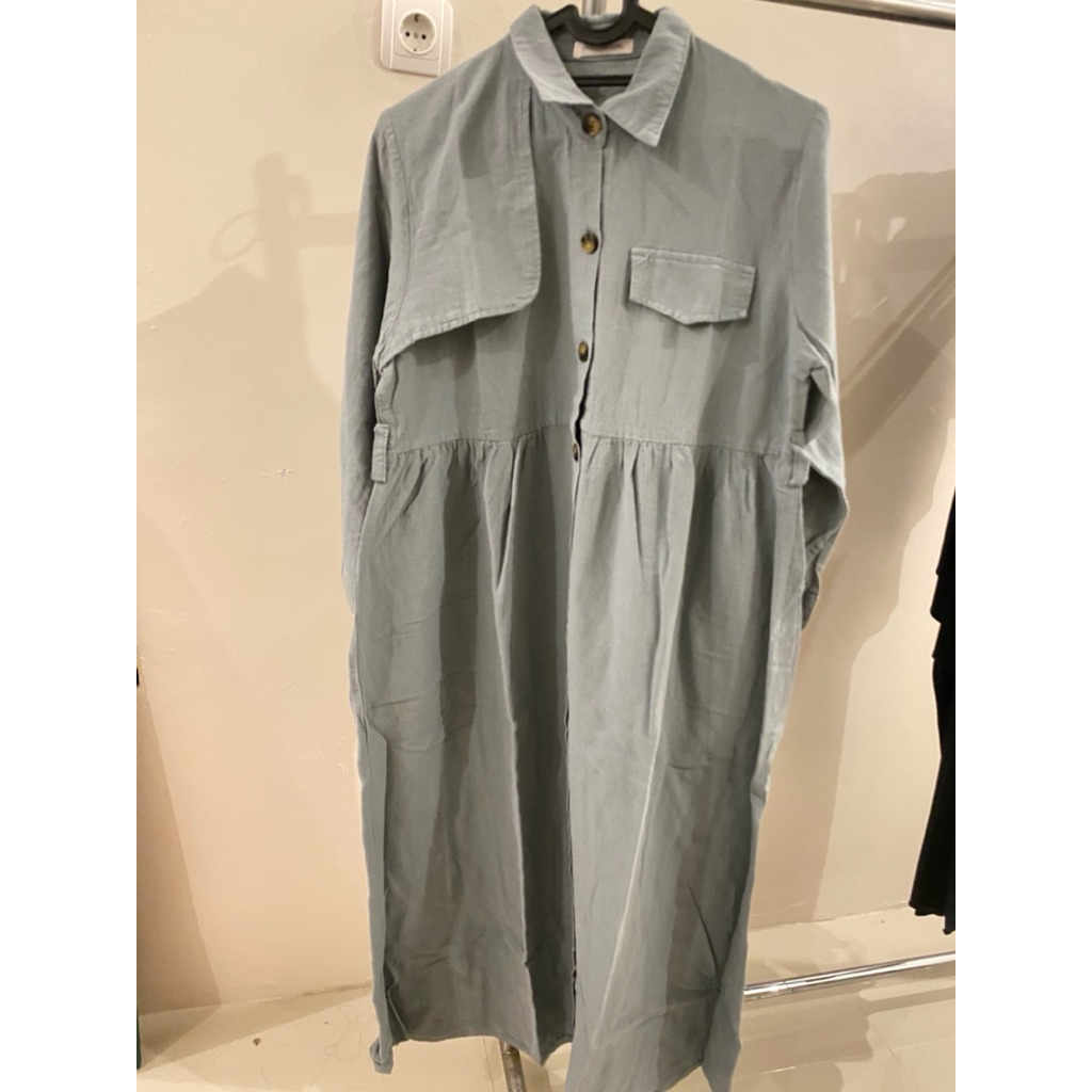 Tunik atau Gamis Abu tua