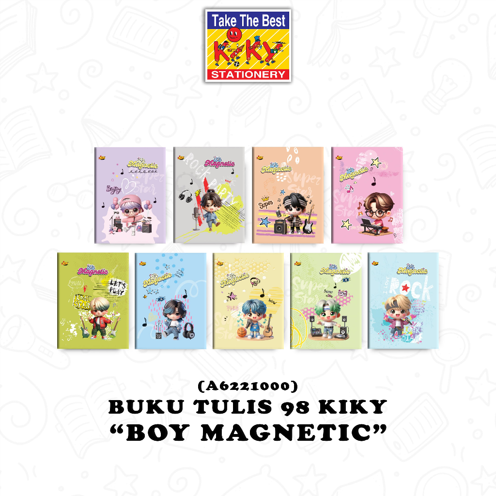 

KIKY Buku Tulis 98 Lembar - 5 Buku / Motif Random