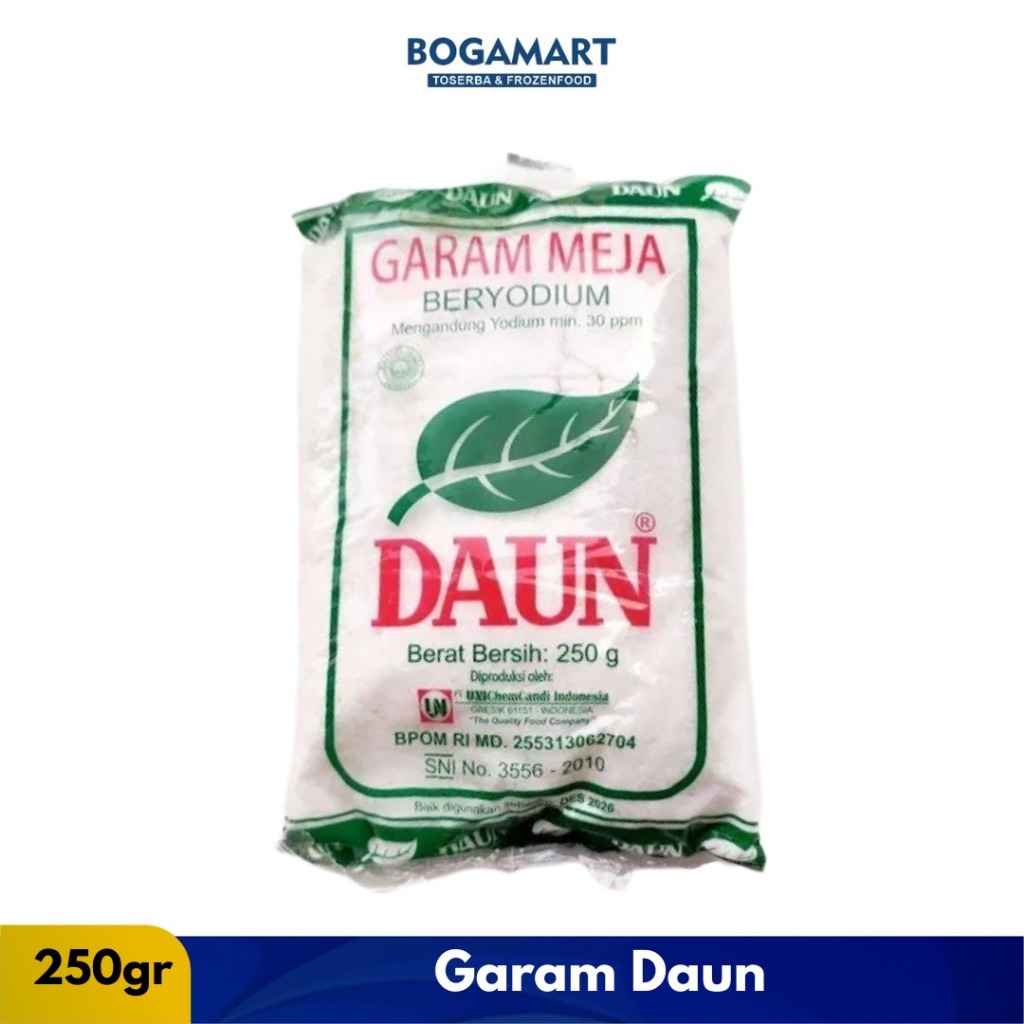 

Daun Garam Meja 250Gr 1Ball Isi 40Pcs