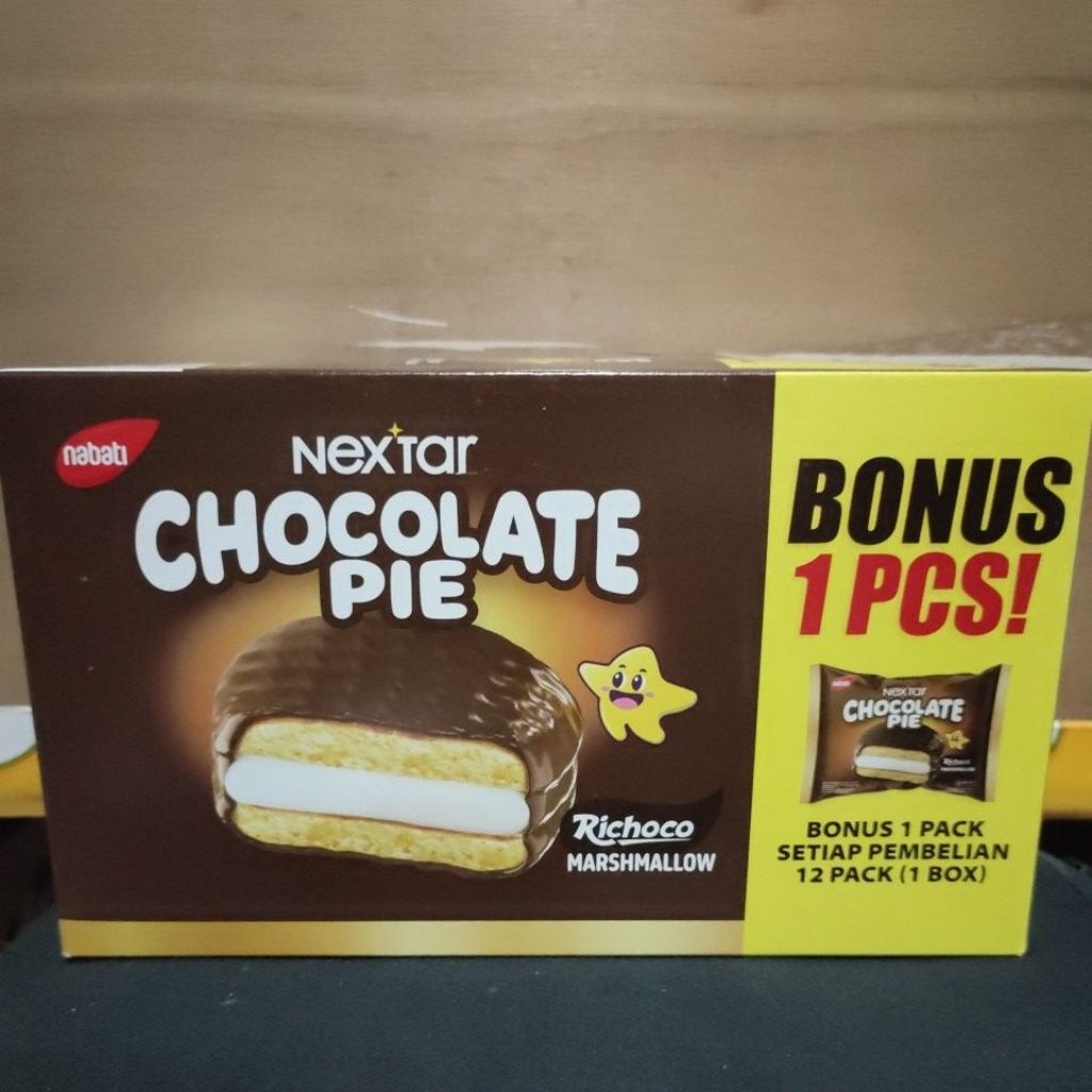 

Nexstar chocolate pie marshmallow 1box isi 12pcs