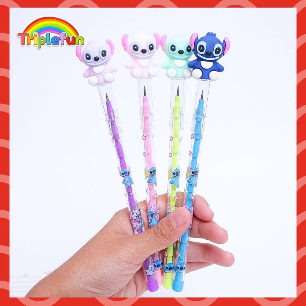 

Pensil Susun / Peluru Stitch Bisa Di Refill Isi Ulang Bensia Lantu Anak Sekolah Bisa Grosiran COD