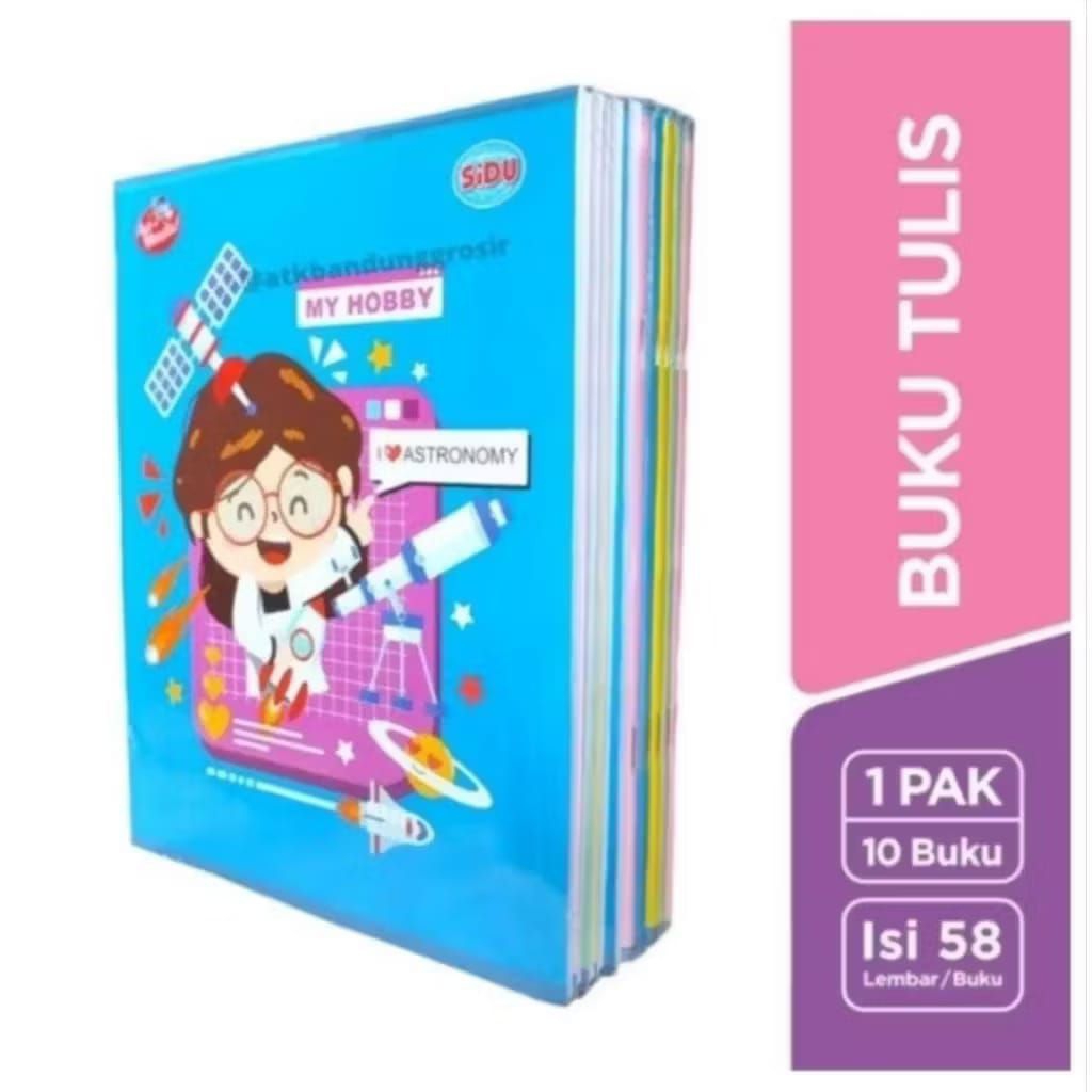 

(1 PAK) Buku Tulis SIDU Sinar Dunia 58 Lembar Grosir (Isi 10 Buku)