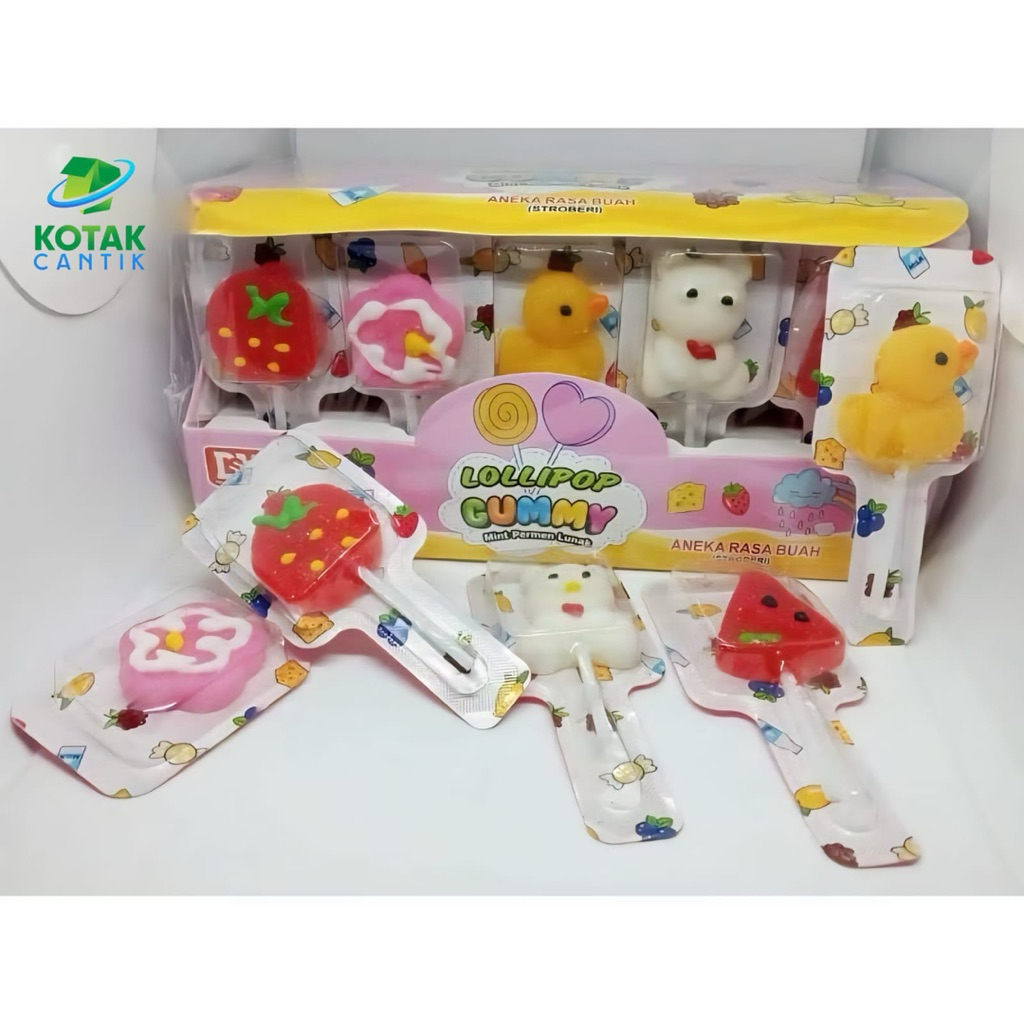 

DSM PERMEN GUMMY LOLLIPOP 30pc PERMEN LUNAK LOLIPOP ISI 30pc PERMEN WARUNG