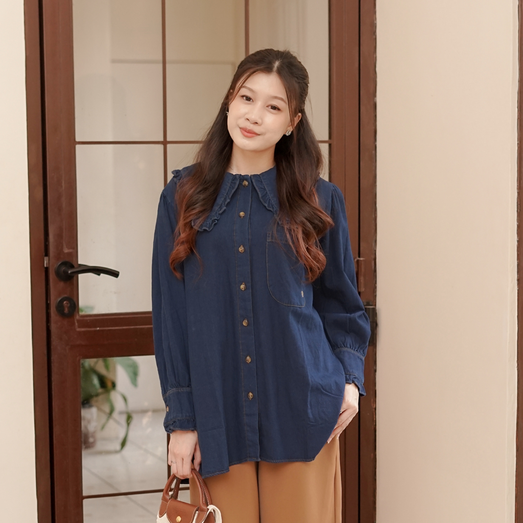 Ederra Gracie Denim Top / Atasan Wanita