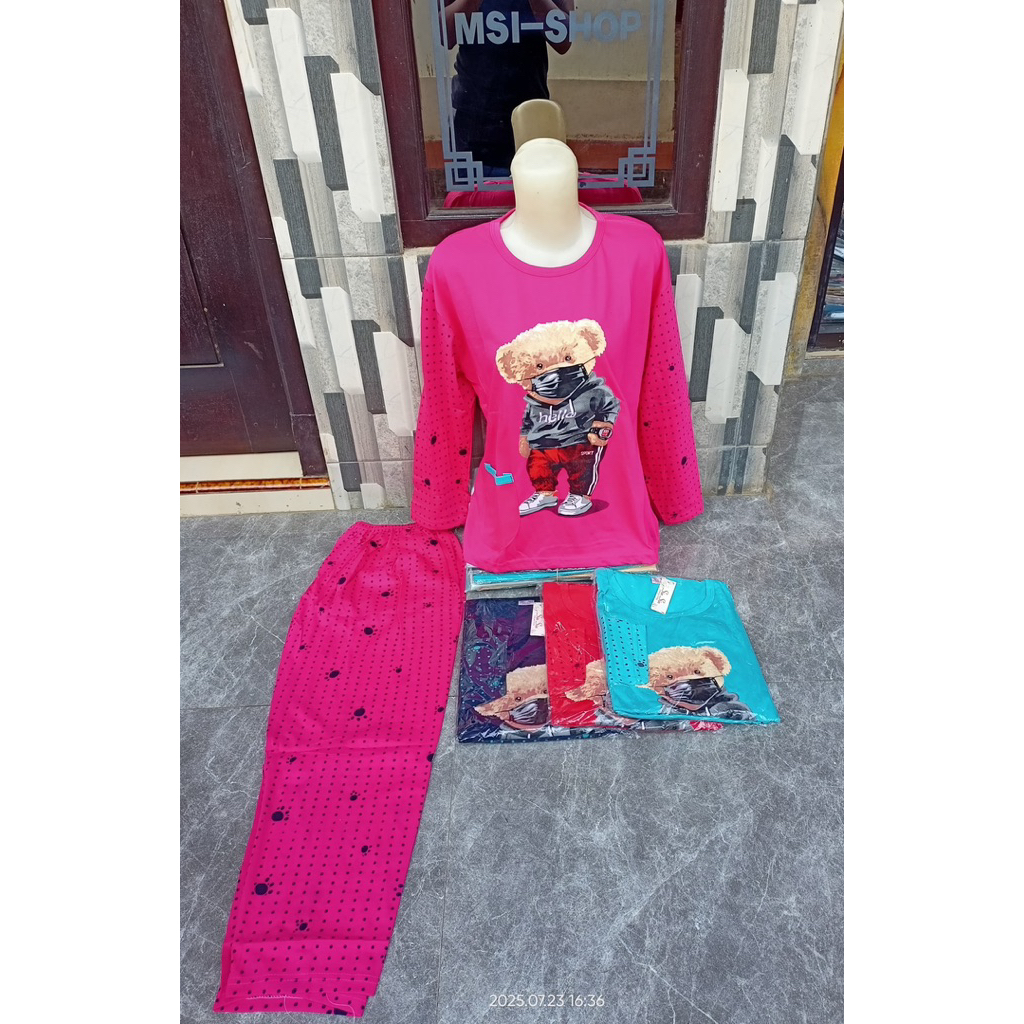 SETELAN BAJU TIDUR PANJANG BABYDOL TIDUR BAJU SANTAI WANITA DEWASA