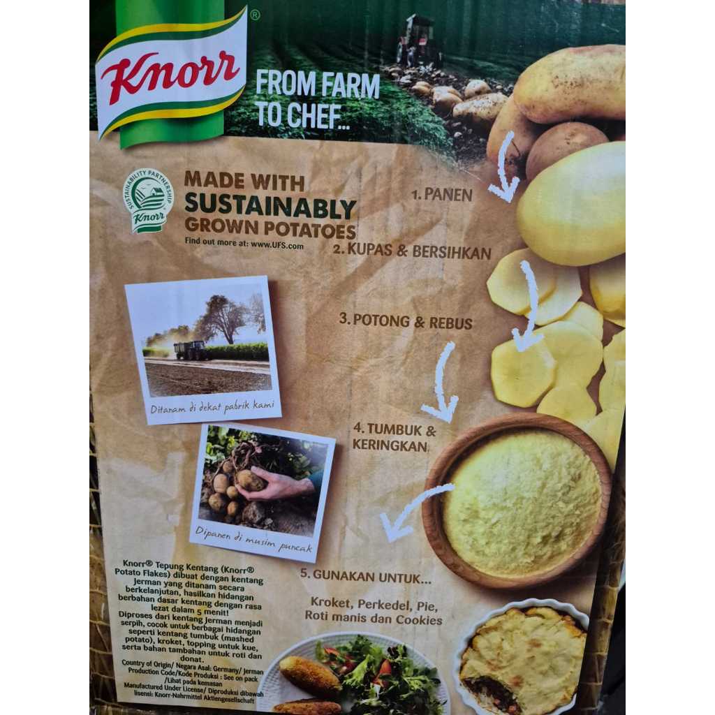 

POTATAO FLAKES Kentang Instan ukuran 100gram knorr potato