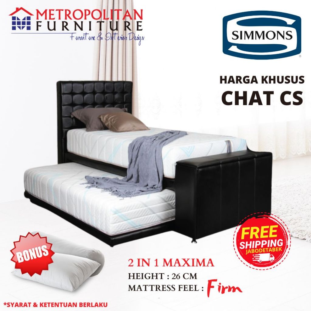 Kasur Springbed Simmons 2in1 Maxima Kasur Spring bed Sorong atas bawah