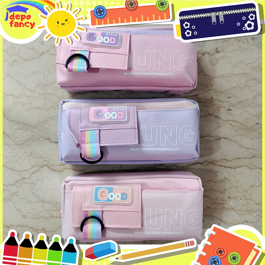 

Kotak Pensil Kain 2 Resleting YMJ-2805 / Pencil Case / Tepak Pensil / Box Pen / Boks Pensil