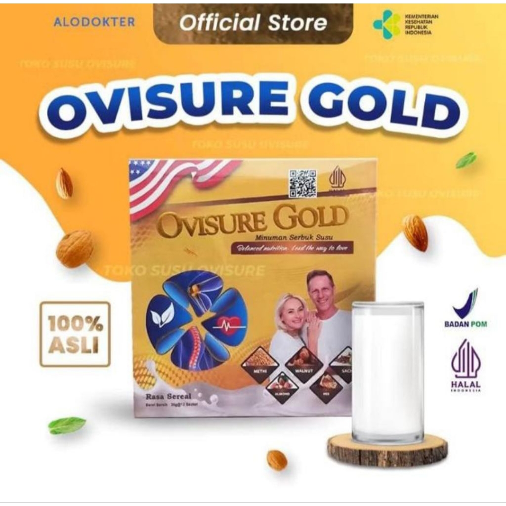 

1 Box Ovisure Gold Milk Susu Obat Tulang Dan Sendi Original 100℅ Import Usa