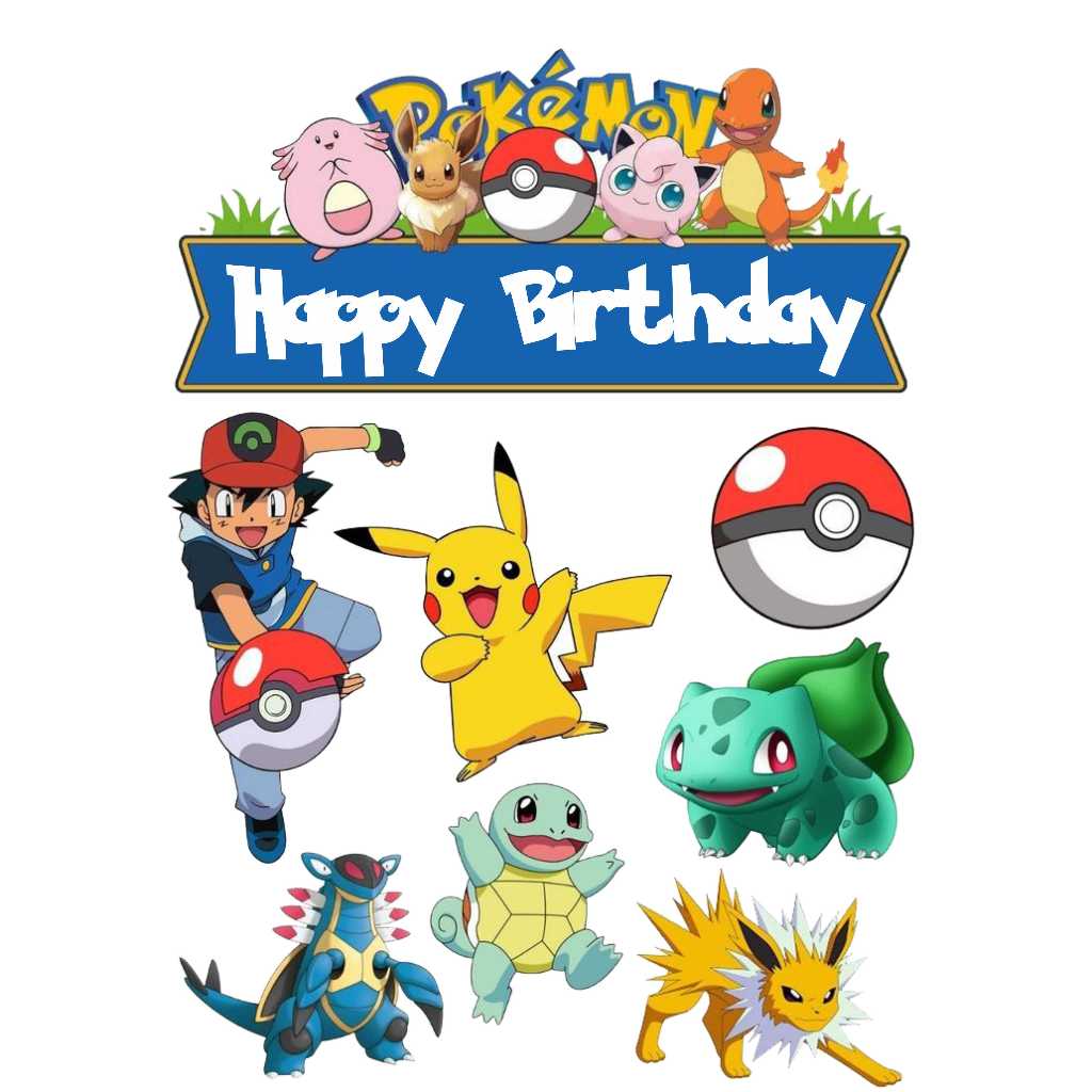 

TOPPER CAKE ULANG TAHUN / HIASAN KUE POKEMON