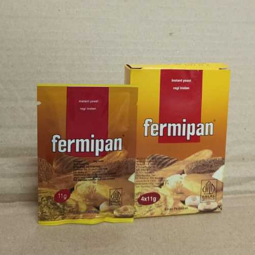 

Fermipan Ragi Instan 11gr 1 Kotak isi 4 Sachet