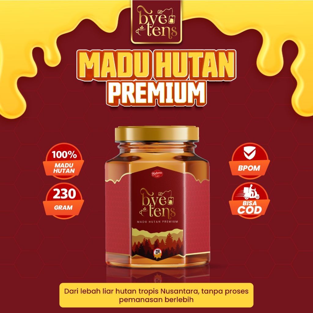 

Madu Hutan Premium Bye Tens 230gr Original Madu Hutan Alami BPOM