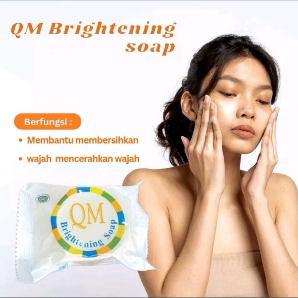 QM Brightening Facial Soap Sabun Pemutih Pencerah Glowing Wajah