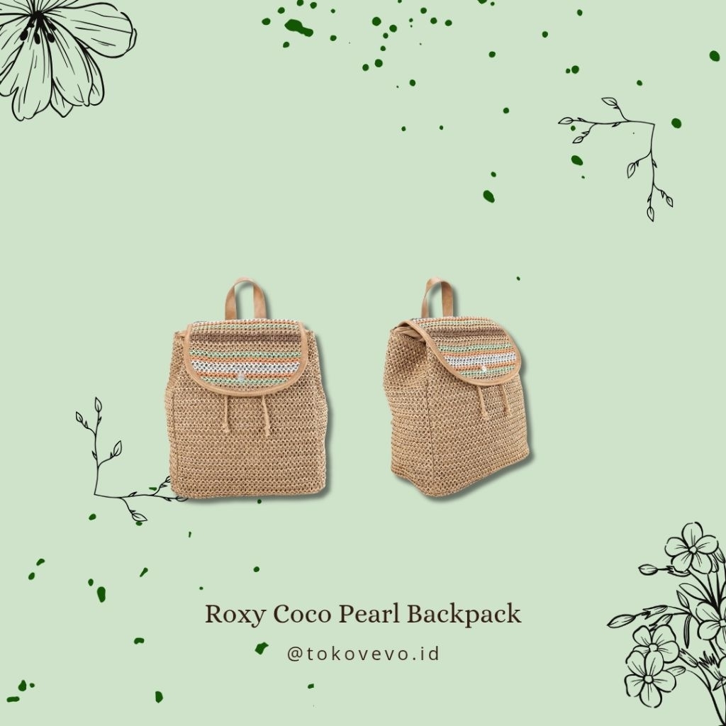 Roxy Coco Pearl Backpack - Tas Rottan Roxy Original