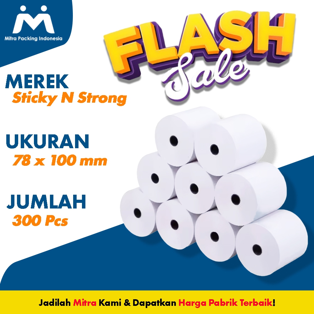 

Label Thermal 78 x 100 mm isi 300 Lembar SNS Kualitas Super! MITRA PACKING INDONESIA