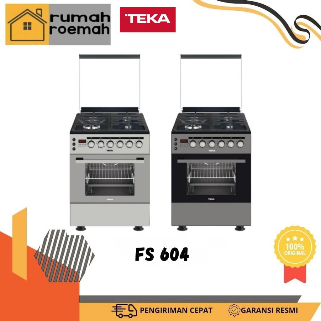 Freestanding Cooker Teka FS604 / FS 604 Silver - Kompor Gas Dengan Oven