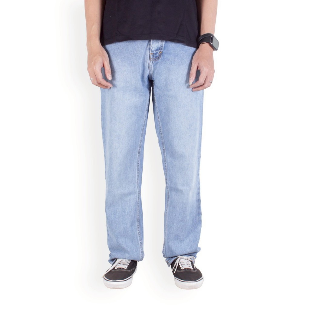 NAKENT - JEANS DENIM REGULER - BIO BLEACH - WASHING SPRAY - LONGPANTS // CELANA PANJANG PRIA - PREMI