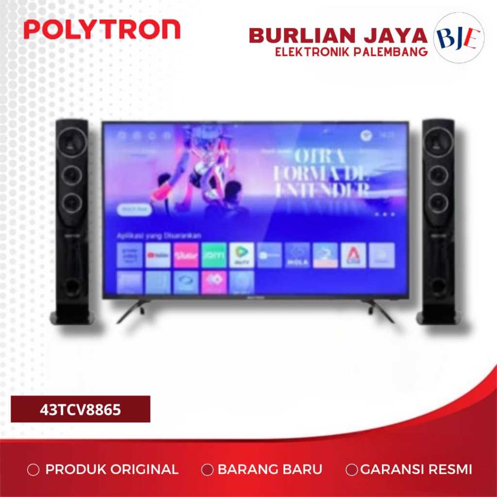 TV POLYTRON 43 INCH 43TCV8865 SMART TV POLYTRON PALEMBANG