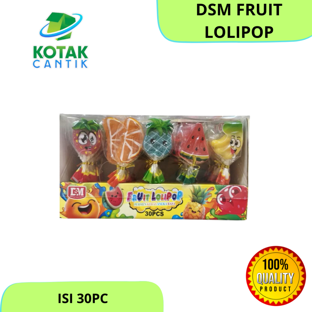 DSM FRUIT LOLIPOP ISI 30pc PERMEN KERAS ANEKA RASA