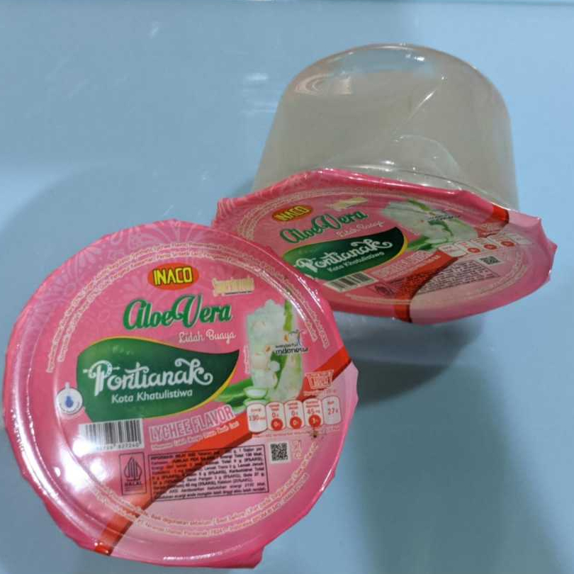 

INACO Aloe Vera Peach Flavor Cup / Lidah Buaya Persik 200gr