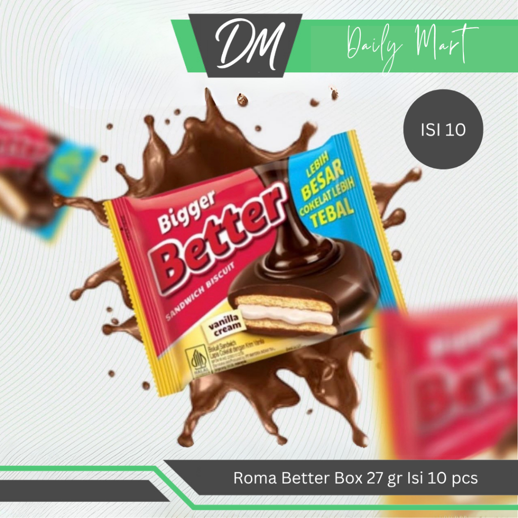 

ROMA Better Box Isi 10 pcs x 27gr - Snack Rasa Coklat Enak Murah Bergizi Original