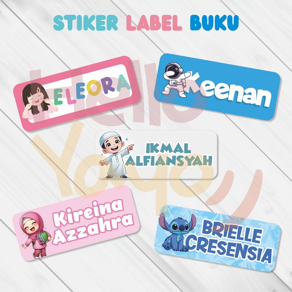 

STIKER LABEL NAMA / STIKER LABEL BUKU