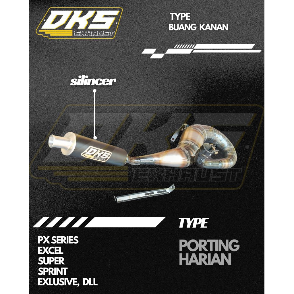 Knalpot Vespa Racing Kanan all (px, sprint, super, excel)