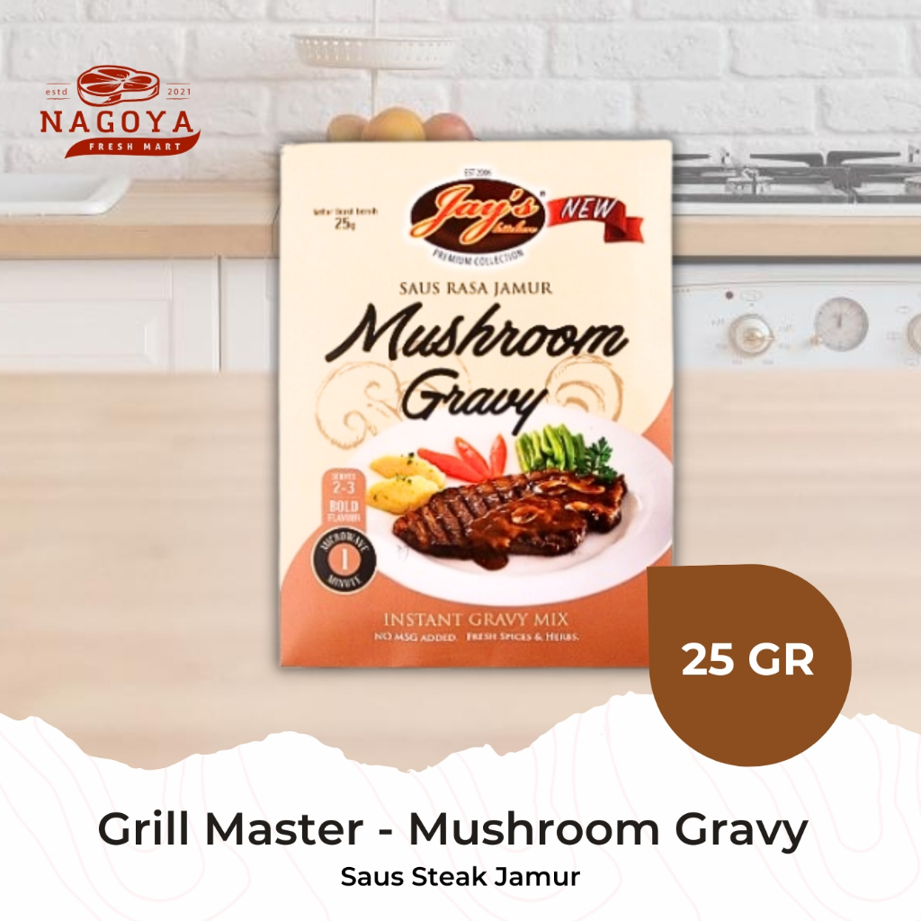 

Jays Mushroom Sauce 25G - Saus Steak Jamur
