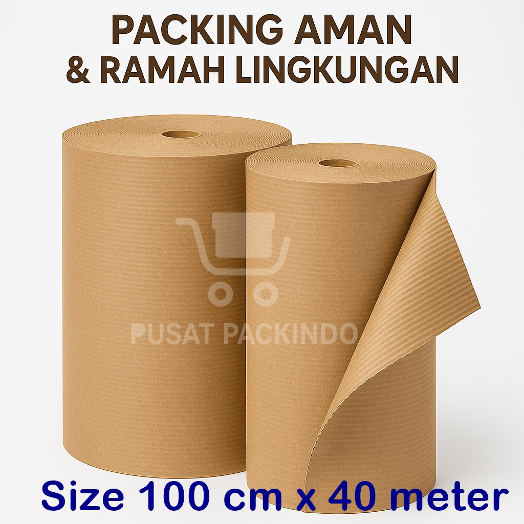 

Kardus Roll 100 cm Single Face Corrugated / Packing Besar